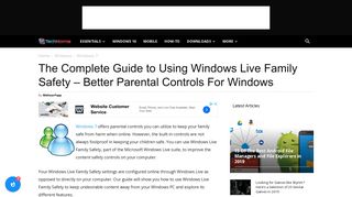 The Complete Guide to Using Windows Live Family Safety - TechNorms