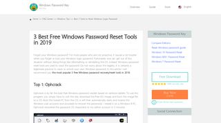 3 Best Free Windows Password Reset Tools in 2018