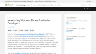 Introducing Windows Phone Preview for Developers - Windows Blog