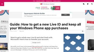 Guide: How to get a new Live ID and keep all your Windows Phone ...