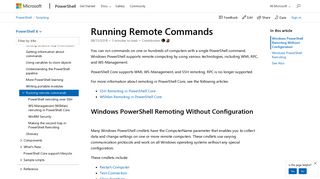 Running Remote Commands | Microsoft Docs