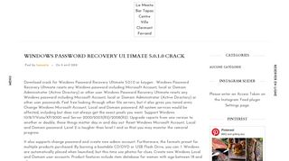 Windows Password Recovery Ultimate 5.0.1.0 Crack - La Mesita Bar ...