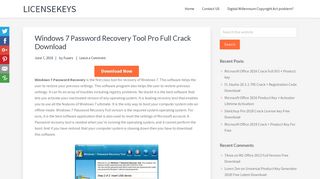 Windows 7 Password Recovery Tool Pro Full Crack Download