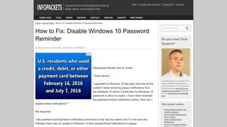 How to Fix: Disable Windows 10 Password Reminder | www ...