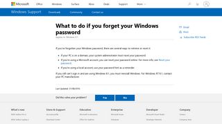 What to do if you forget your Windows password - Windows Help