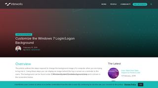 Customize the Windows 7 Login/Logon Background | InterWorks