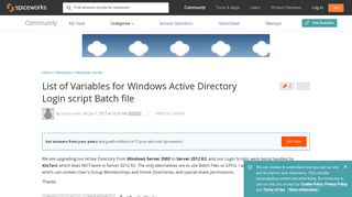 List of Variables for Windows Active Directory Login script Batch ...