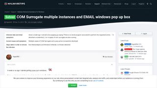 Solved - COM Surrogate multiple instances and EMAIL windows pop up ...