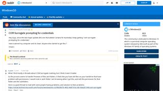 COM Surrogate prompting for credentials : Windows10 - Reddit