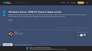 [SOLUTION] Windows Server 2008 R2 Stuck in black screen
