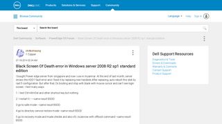 Black Screen Of Death error in Windows server 2008 R2 sp1 standard ...