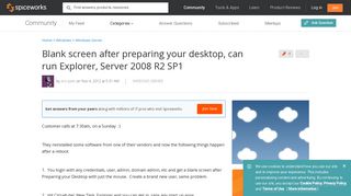 Blank screen after preparing your desktop, can run Explorer ...