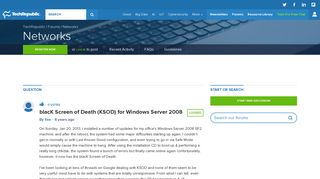 blacK Screen of Death (KSOD) for Windows Server 2008 - TechRepublic