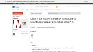 Login / out history extraction from 2008R2 Event Logs with a ...