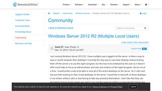 Windows Server 2012 R2 (Multiple Local Users) | Remote Utilities