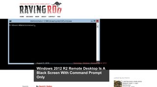 Windows 2012 R2 Remote Desktop Is A Black Screen With Command ...