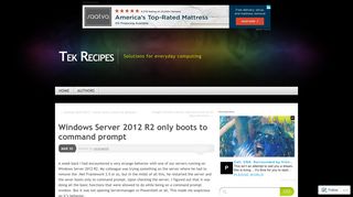 Windows Server 2012 R2 only boots to command prompt | Tek Recipes