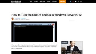 How to Turn the GUI Off and On in Windows Server 2012