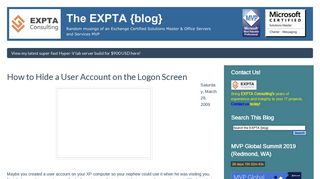 How to Hide a User Account on the Logon Screen | The EXPTA {blog}