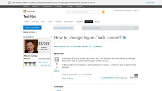 How to change logon / lock screen? - Microsoft