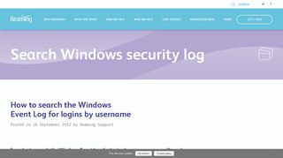 How to search the Windows Event Log for logins by username