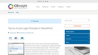 Tips to Avoid Login Prompts in SharePoint | Customer and Employee ...