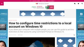 How to configure time restrictions to a local account on Windows 10 ...