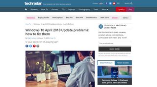 Windows 10 April 2018 Update problems and how to fix them ...