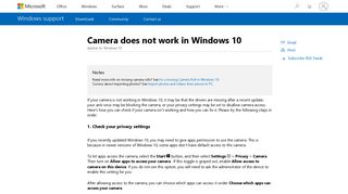 Camera does not work in Windows 10 - Windows Help