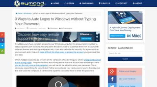 3 Ways to Auto Logon to Windows without Typing Your Password ...