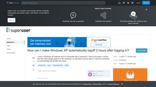 login - How can I make Windows XP automatically logoff 2 hours ...