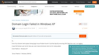 [SOLVED] Domain Login Failed in Windows XP - Windows Server ...