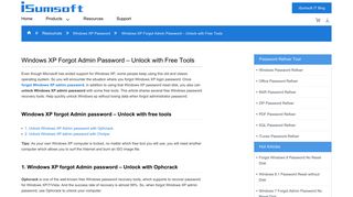 Windows XP Forgot Admin Password – Unlock with Free Tools
