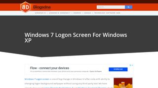 Windows 7 Logon Screen For Windows XP - Blogsdna