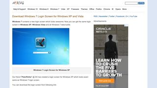 Download Windows 7 Login Screen for Windows XP and Vista - AskVG
