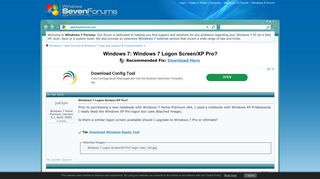 Windows 7 Logon Screen/XP Pro? - Windows 7 Help Forums