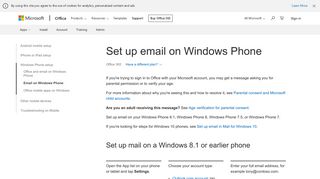 Set up email on Windows Phone - Office Support