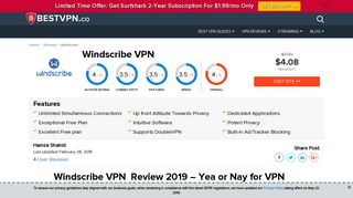 Windscribe VPN Review 2019 - Yea or Nay for VPN Users - Best VPN