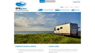 EFK Glass - windscreen - a-class motorhomes