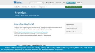 Secure Provider Portal | WellCare