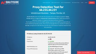 66.255.44.231 - Windstream Business - US | Proxy Detection Lookup ...