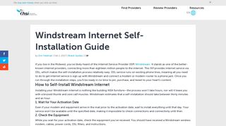 Windstream Internet Self-Installation Guide | HighSpeedInternet.com