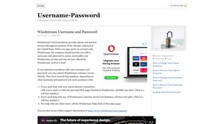 Windstream Username and Password