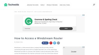 How to Access a Windstream Router | Techwalla.com
