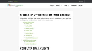 Setting up My Windstream Email Account | Support | Windstream ...