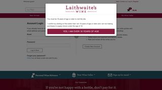My Account - Login | Laithwaite's Wine NZ
