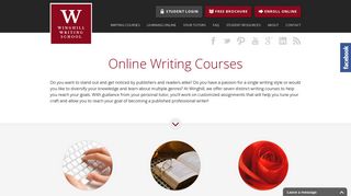 Online Writing Courses - Winghill Writing School