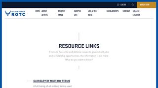 Resource Links | U.S. Air Force ROTC