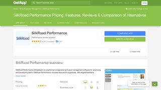 SilkRoad Performance Pricing, Features, Reviews & Comparison of ...