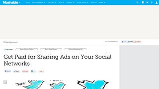 Get Paid for Sharing Ads on Your Social Networks - Mashable